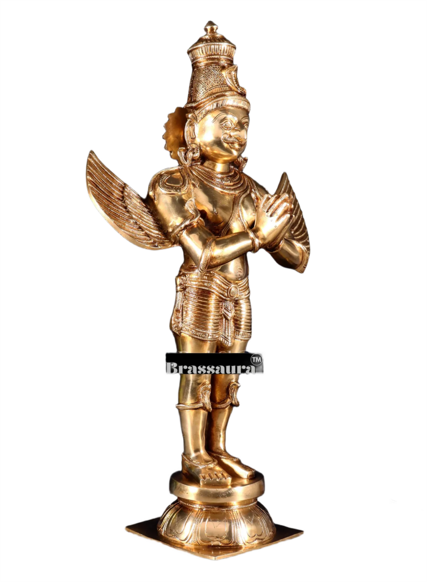 Handcrafted Brass Idol in Glossy Golden Finish – Height 22 Inches, Weight 10 Kgs