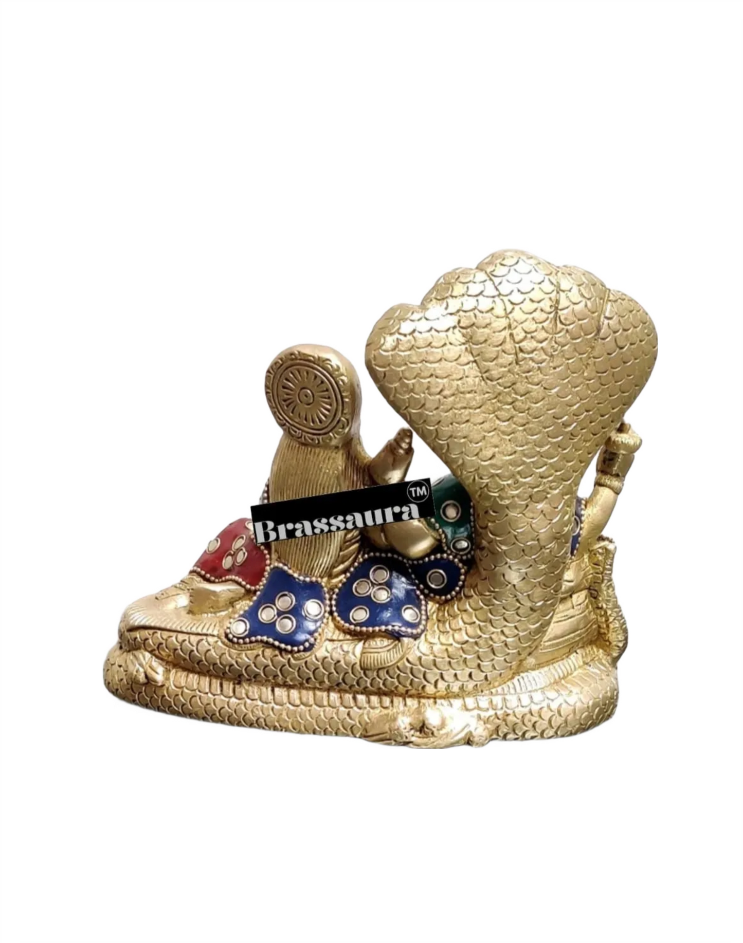 Brassaura™ Brass Idol with Golden Finish – 2.2kg, 6.5-Inch – Vaastu-Compliant Decor for Home, Office & Gifting