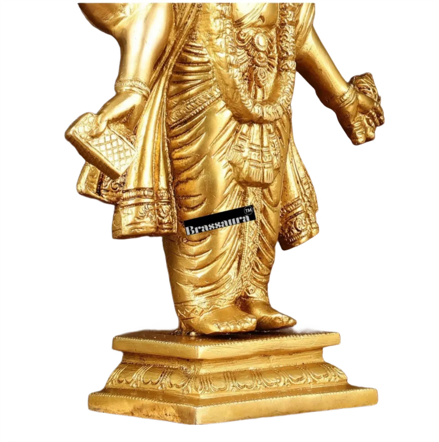 Brassaura™ Handcrafted Pure Brass Lord Dhanvantari Statue | 10 Inch Height | 2.7 KG Weight | Intricate Detailing