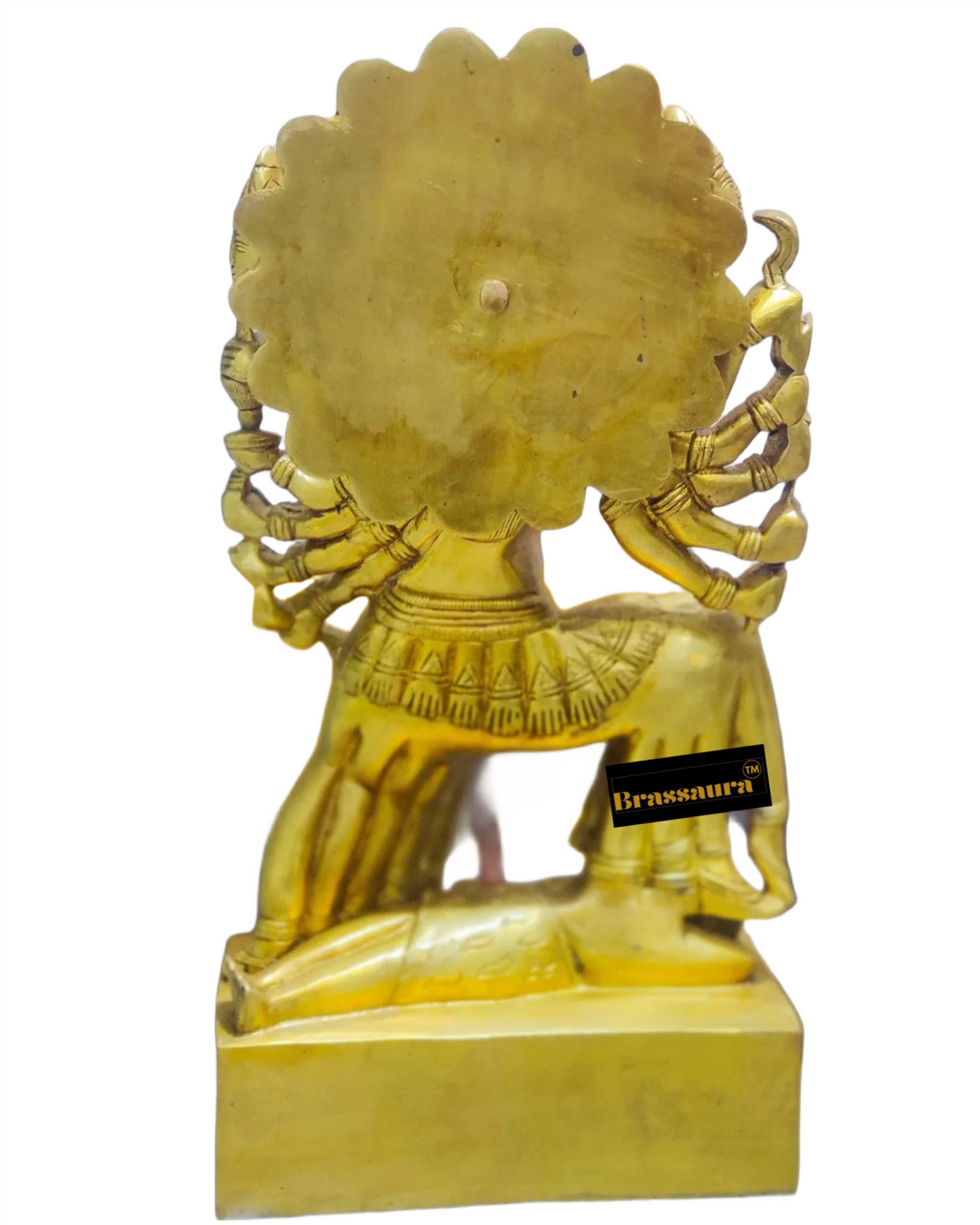 Brassaura™ Mahakali Brass Statue Idol – 10kg | 15" Height – Handcrafted