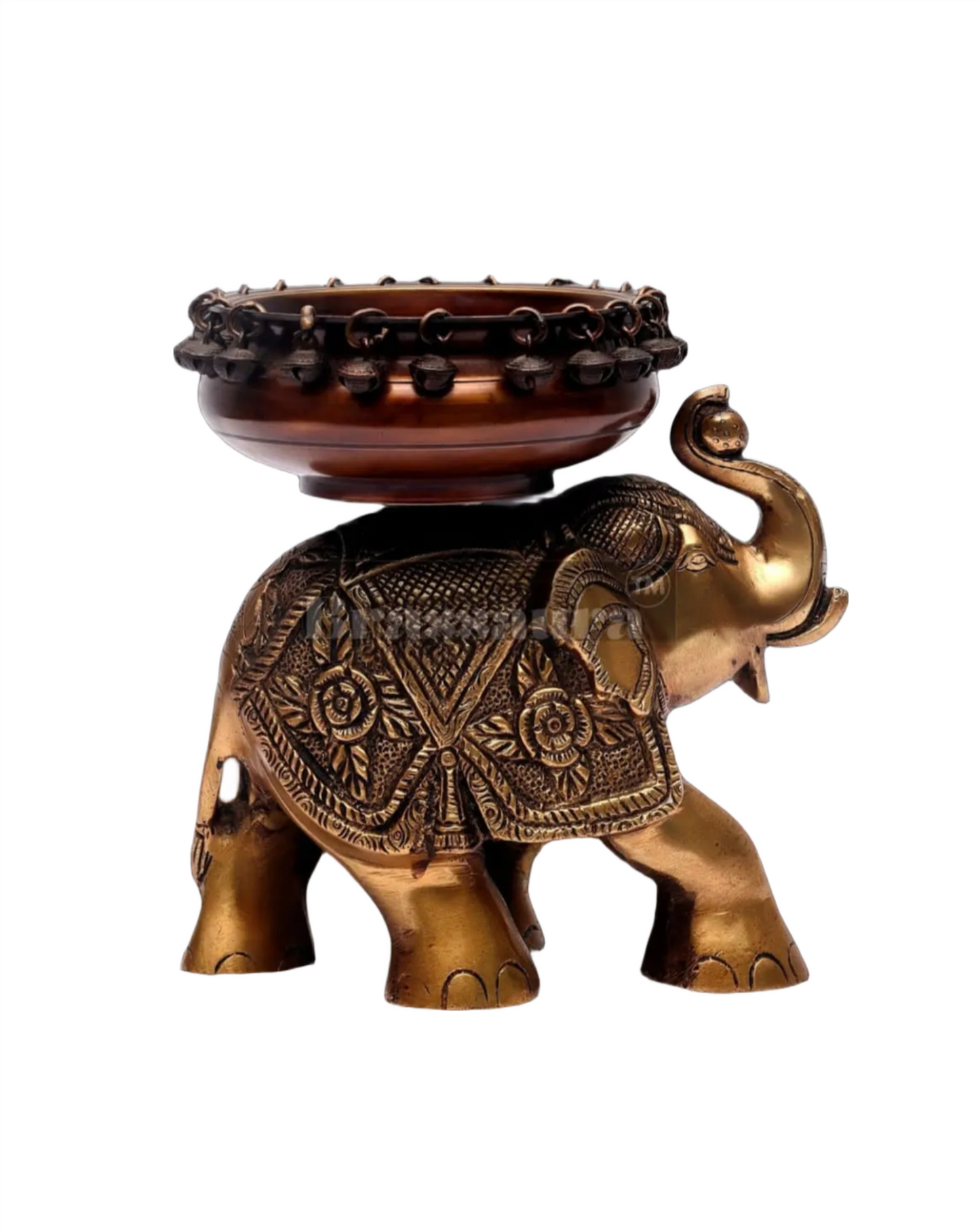 Brassaura™ Classic Brass Urli Bowl – 3 kgs, 7.5 Inches Height – Traditional Flower & Diya Bowl for Home Decor