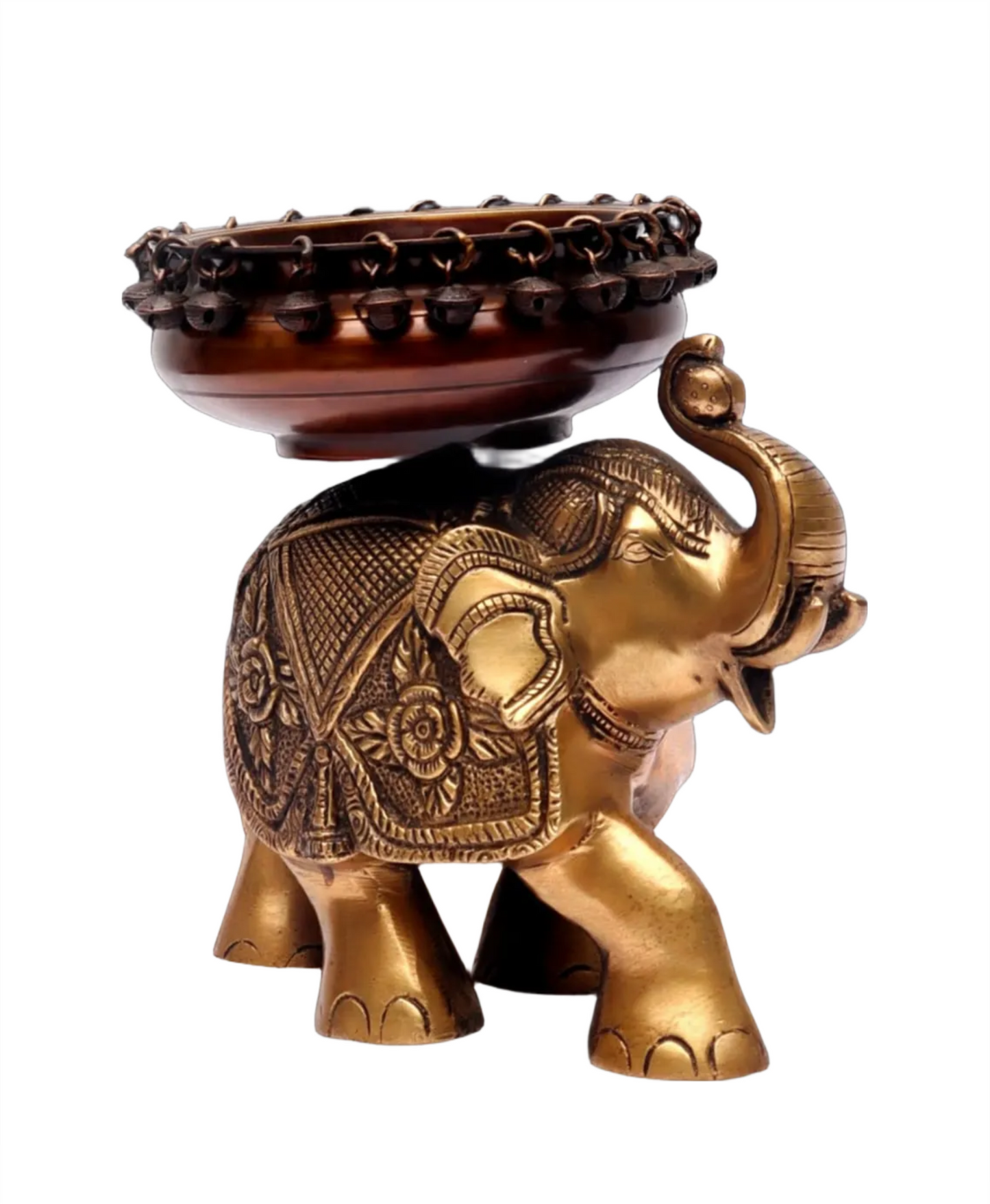 Brassaura™ Classic Brass Urli Bowl – 3 kgs, 7.5 Inches Height – Traditional Flower & Diya Bowl for Home Decor