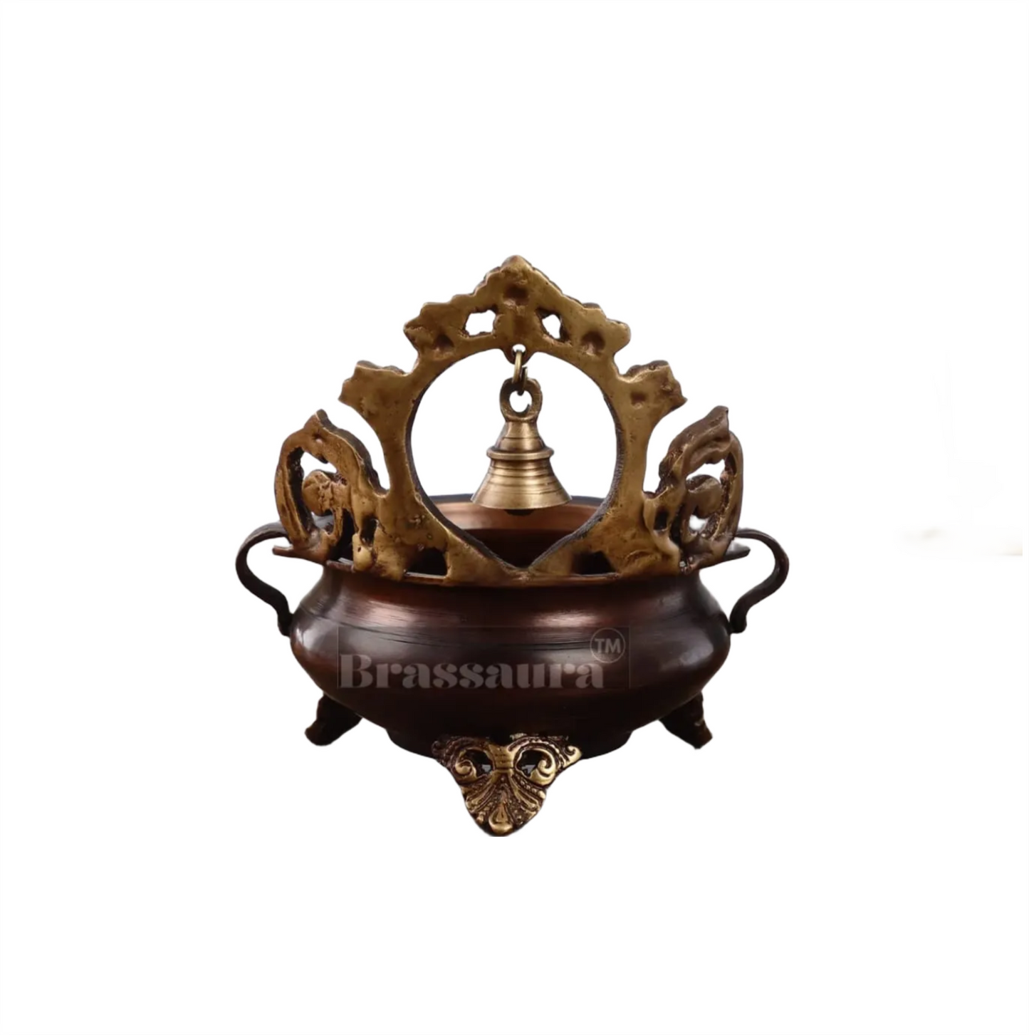 Brassaura™ Classic Brass Urli Bowl – 1.4 kgs, 7 Inches Height – Decorative Flower & Diya Bowl for Home Ambiance