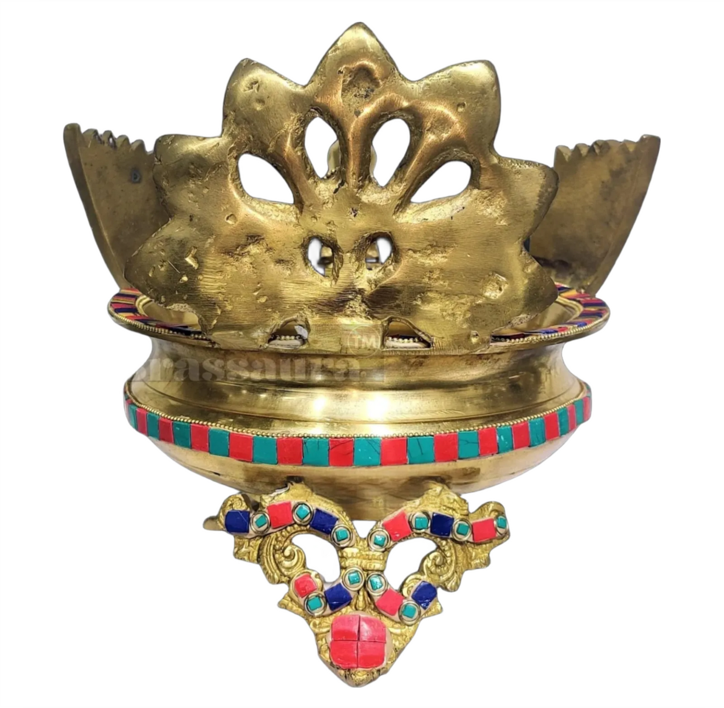 Brassaura™ Intricately Handcrafted Brass Urli – 2 kgs, 9 Inches Height – Traditional Decorative Bowl for Home Ambiance