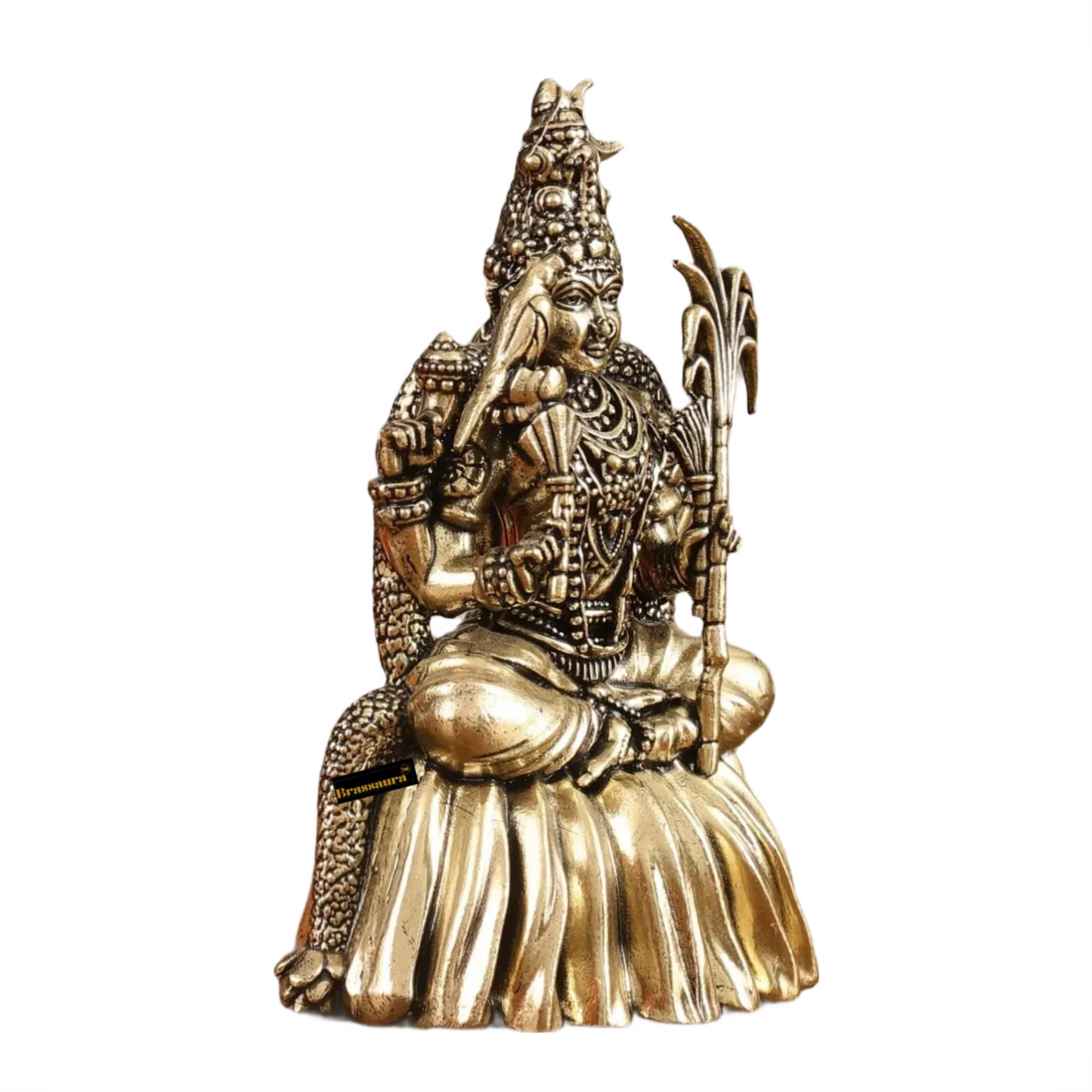 Brassaura™ Brass Lalitadevi Rajarajeshwari Idol – 4 inch | 150 gm | Superfine Finish for Home Temple & Spiritual Decor