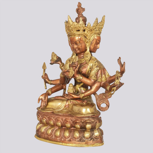 ब्रसौर® पीतल तारा मां की प्रतिमा | ऊंचाई 13.58 इंच और वज़न 5.70 किग्रा