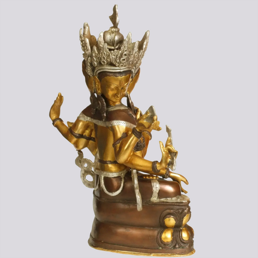 ब्रसौर® पीतल तारा मां की प्रतिमा | ऊंचाई 13.58 इंच और वज़न 5.70 किग्रा