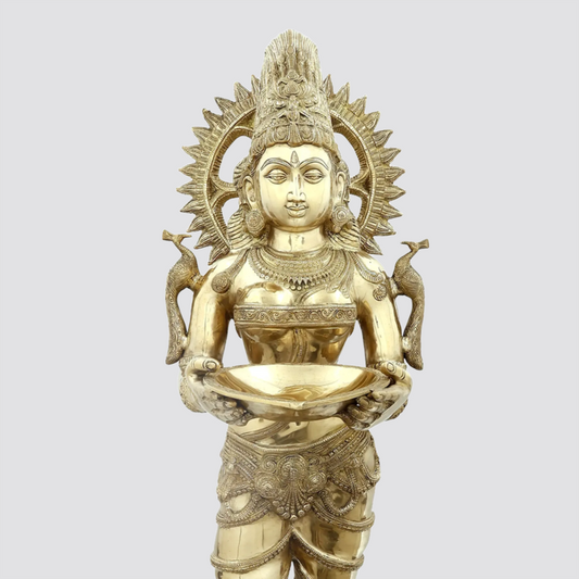 Brassaura® Estátua de Bronze Mulher de Boas-Vindas | Altura 130 cm e Peso 50,28 kg