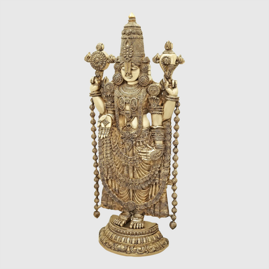 Estátua de Brassaura® Lord Venkateshwara | Latão | 1,20m de altura e 48kg de peso