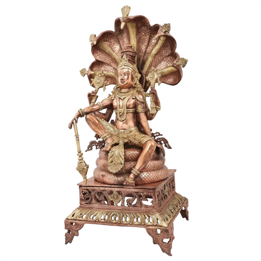 Estátua de Latão Vishnu Brassaura® | Altura 71 cm e Peso 25,60 kg