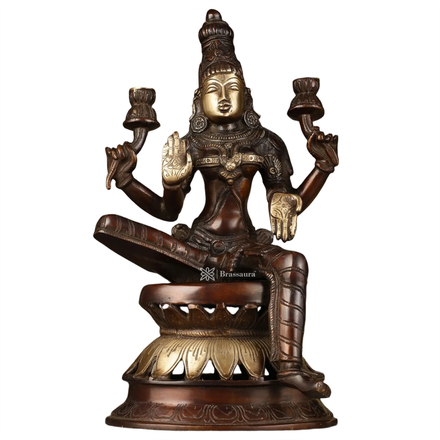 Brass Laxmi Idol for Home and Decor Height 12 Inches & Weight 4.5 Kgs