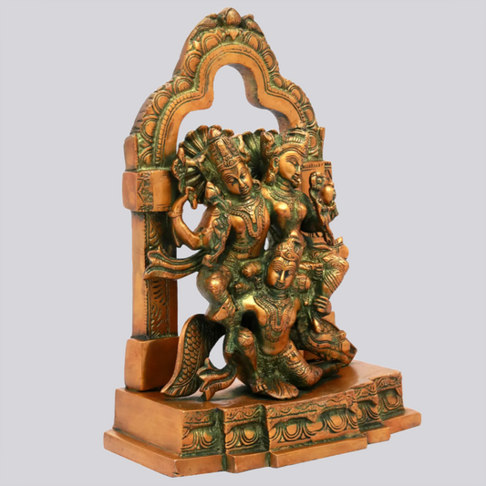 Brassaura® Brass Lakshmi Narayana on Garuda Statue | Height 12 Inches & Weight 5.24 kg