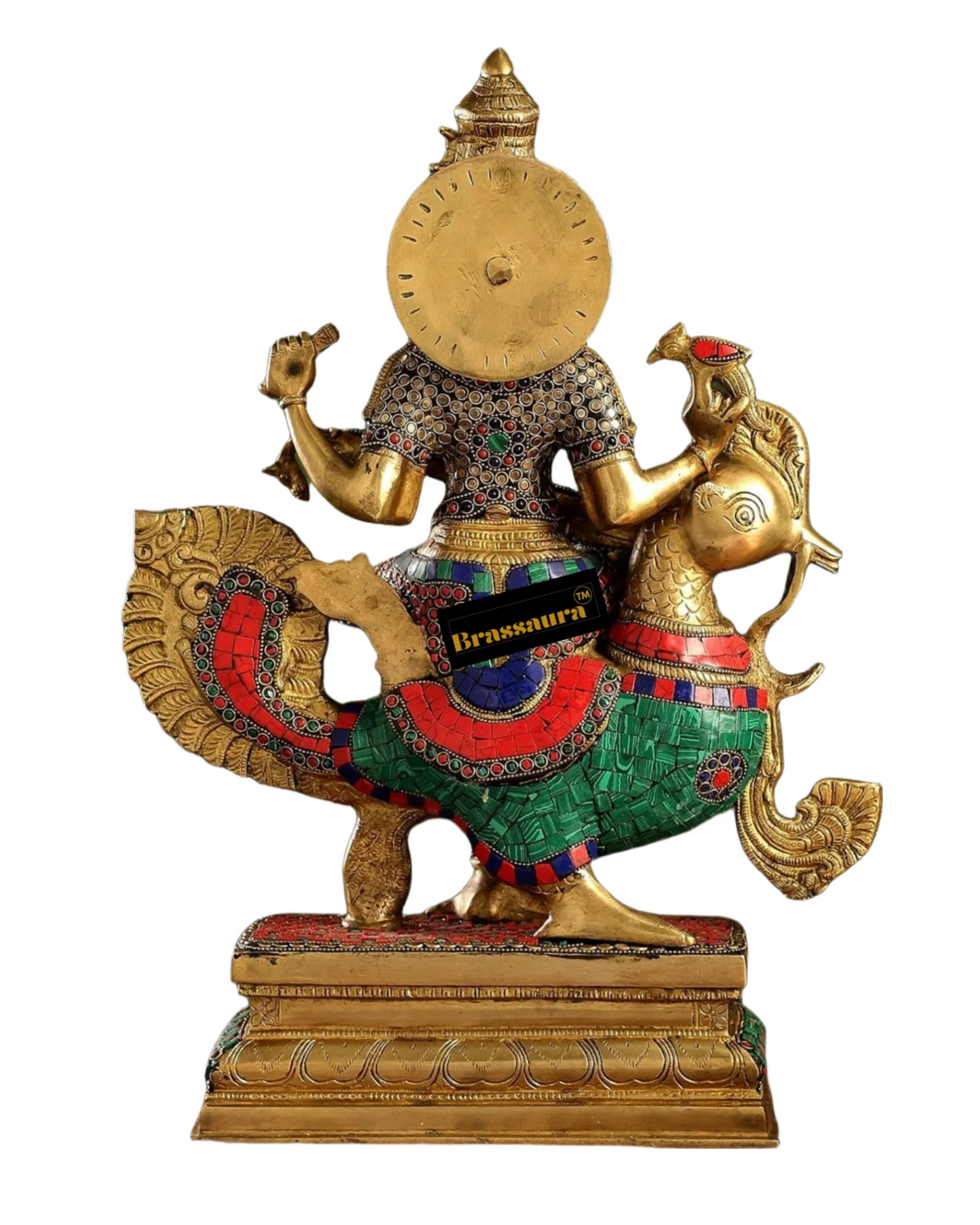 Brass Gem Stone Work Saraswati for Home and Decor Height 20 Inches & Weight 16 Kgs
