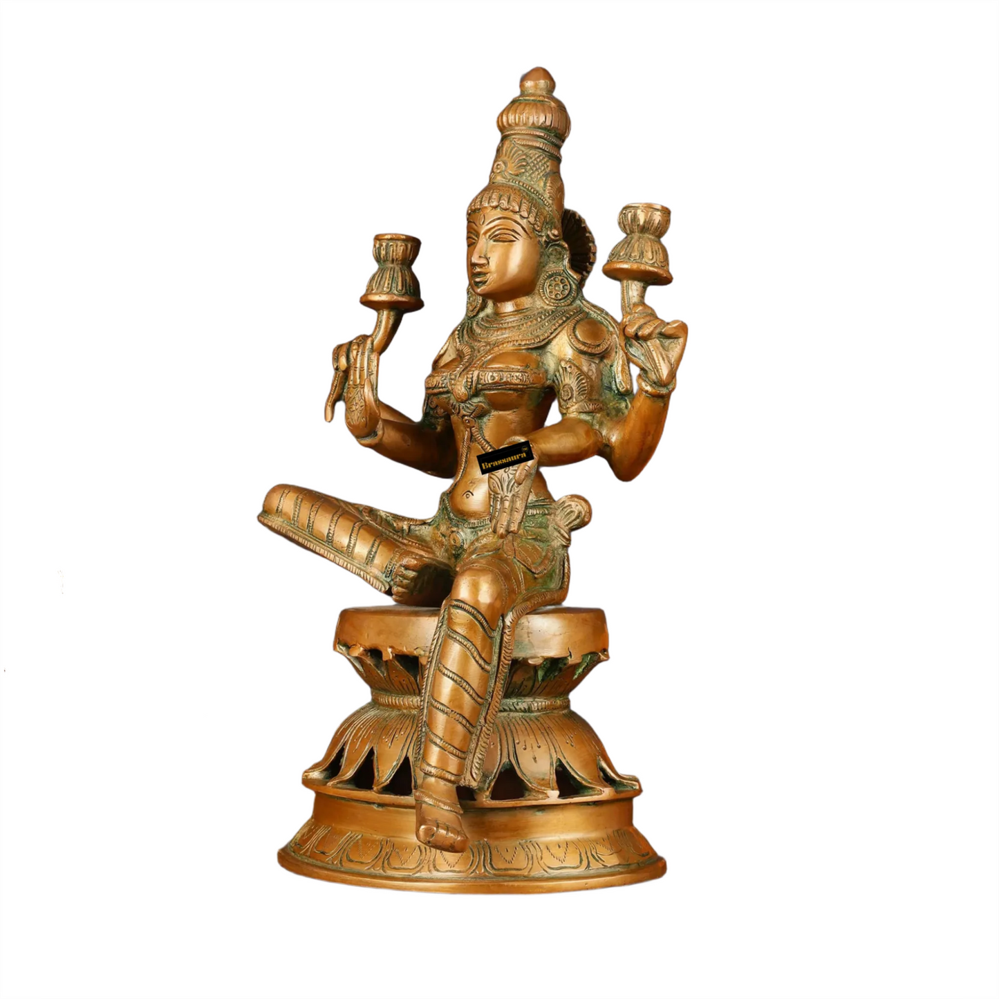 Brass Laxmi Idol for Home and Decor Height 12 Inches & Weight 4 Kgs