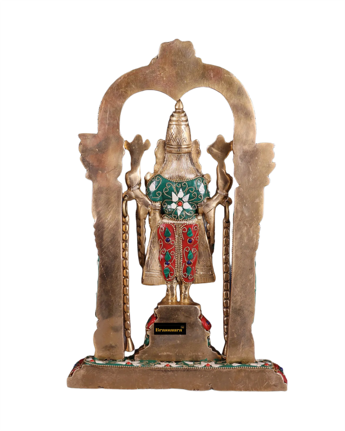 Brass Gem Stone Work Balaji Idol For Home Decor Height 14 Inch & Weight 5.6 Kg