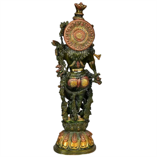 Brassaura® Brass Krishna Statue | Height 24 Inches & Weight 11.40 kgs