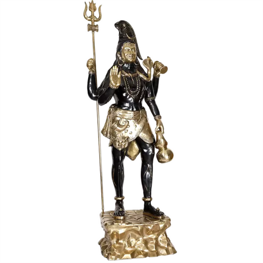 Brassaura® Brass Large Standing Shiva Statue | Height 91 Inches & Weight 185 kg