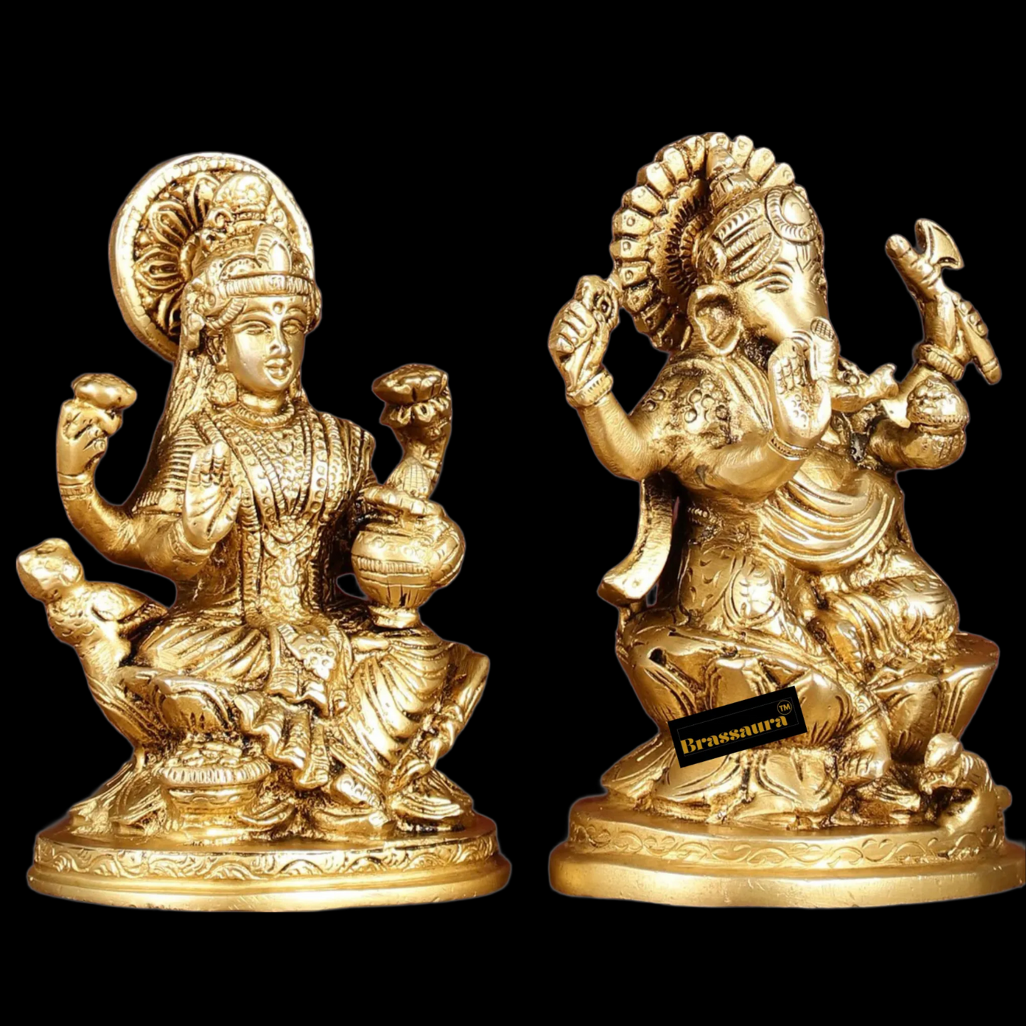 Brass Artistic Lakshmi Ganesh Height 5 Inches & Weight 2 Kgs