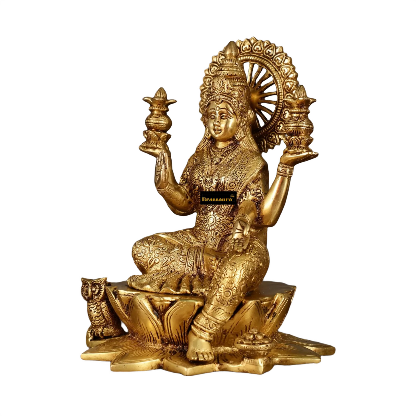 Brass Laxmi Idol for Home and Decor Height 11 Inches & Weight 6.25 Kgs