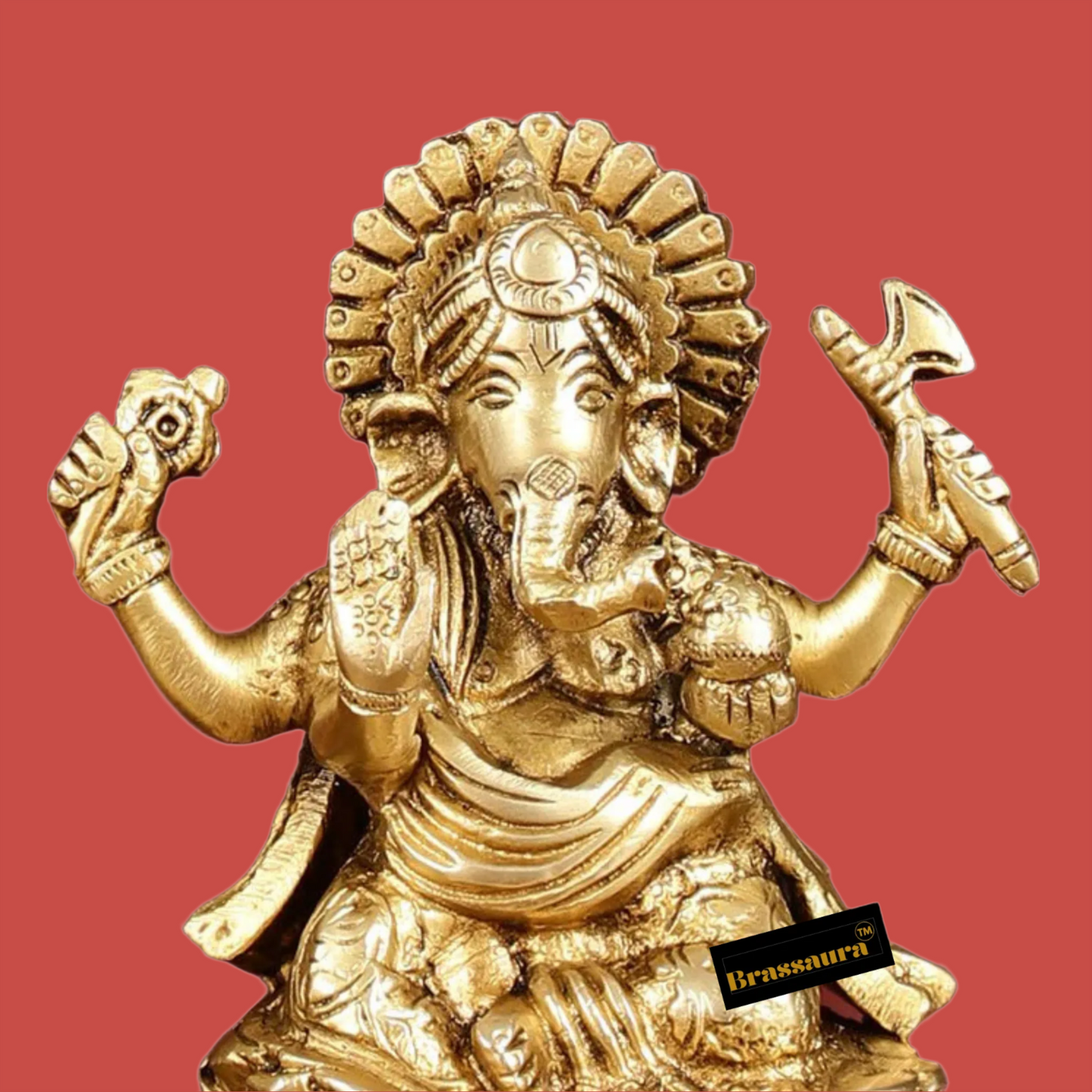 Brass Antique Lakshmi Ganesh Saraswati Height 5 Inches & Weight 3 Kgs