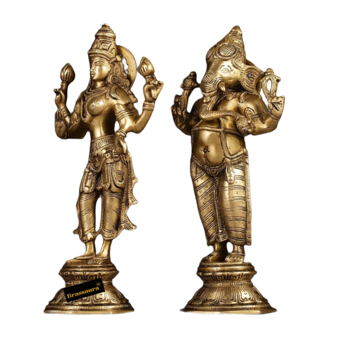 Brass Artistic Lakshmi Ganesh Weight 9 kg & Height 10 Inch