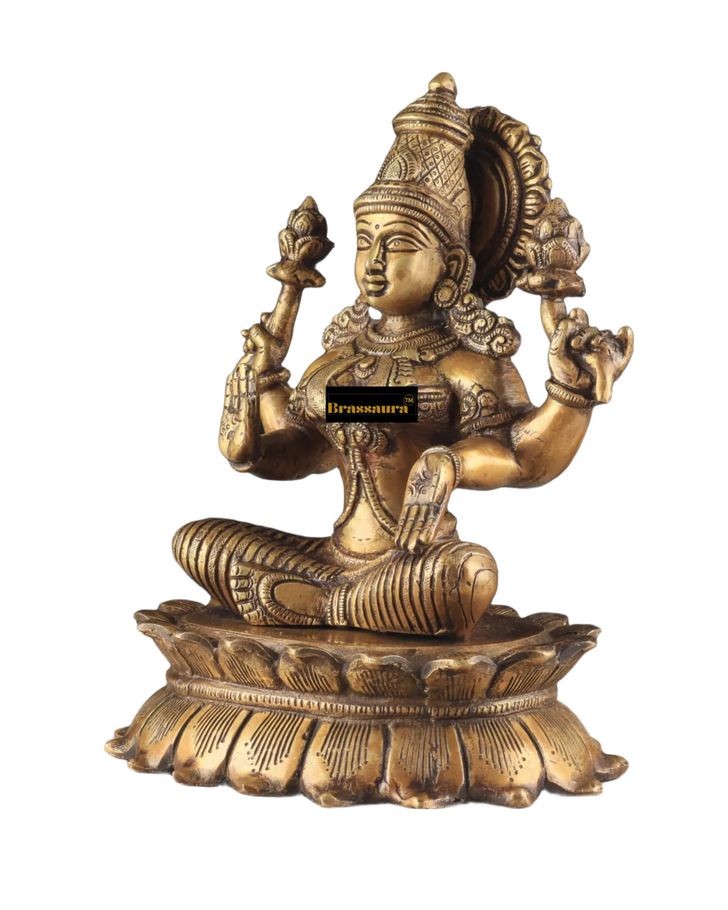Brass Laxmi Idol for Home and Decor Height 12 Inches & Weight 7.5 Kgs