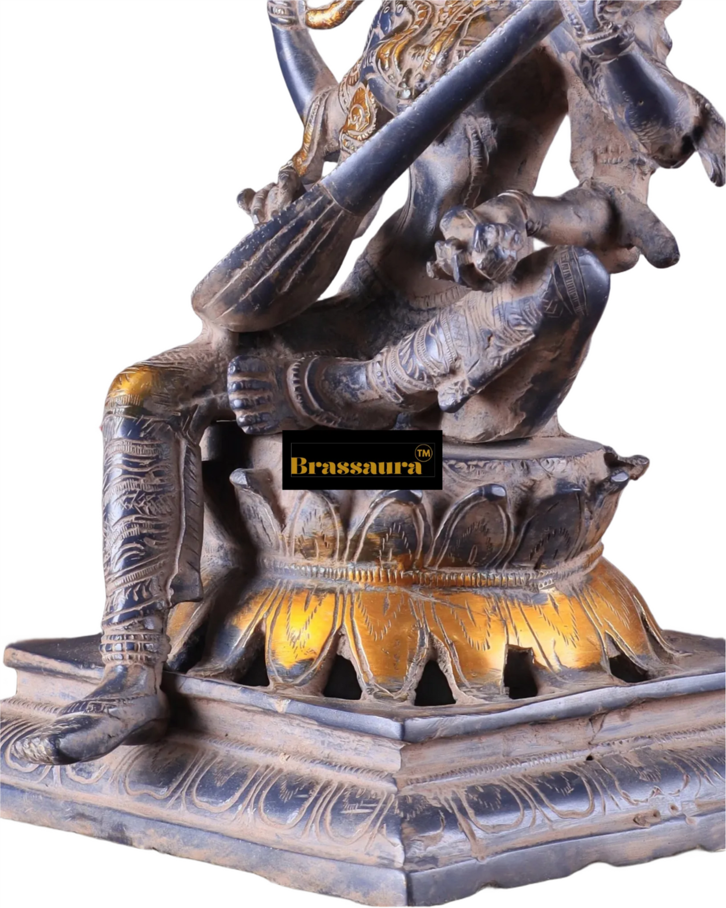 Brass Saraswati Idol for Home and Decor Height 11 Inches & Weight 5.76 Kgs