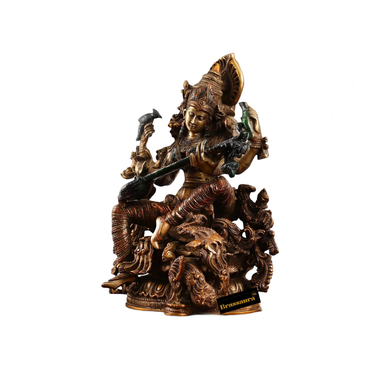 Brass Saraswati Idol for Home and Decor Height 16 Inches & Weight 18 Kgs