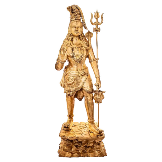 ब्रासौर® पीतल की शिव प्रतिमा | ऊंचाई 78.9 इंच और वज़न 156.30 किग्रा