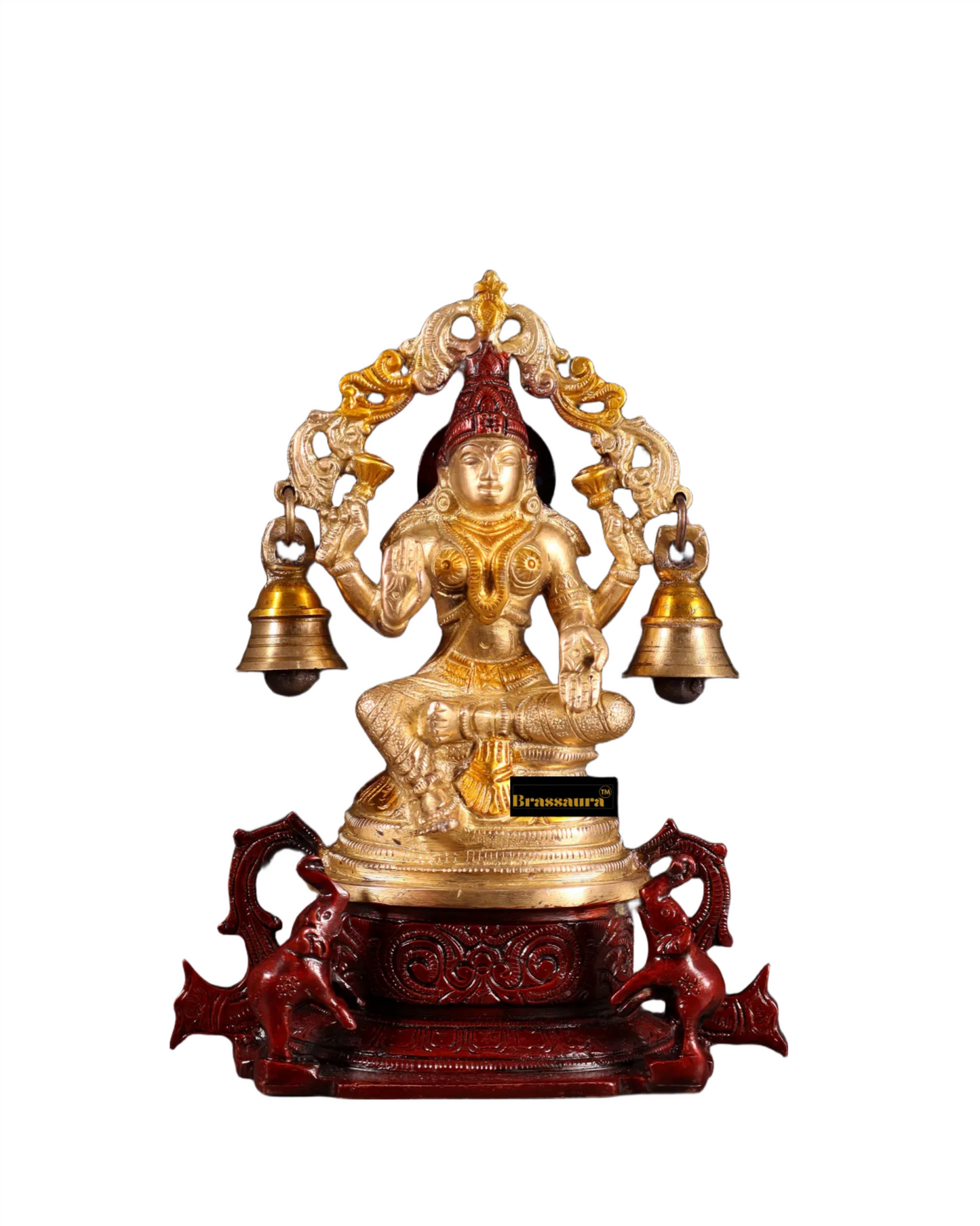 Brass Antique Lakshmi Ganesh Saraswati Height 8.2 Inches & Weight 6.51 Kgs