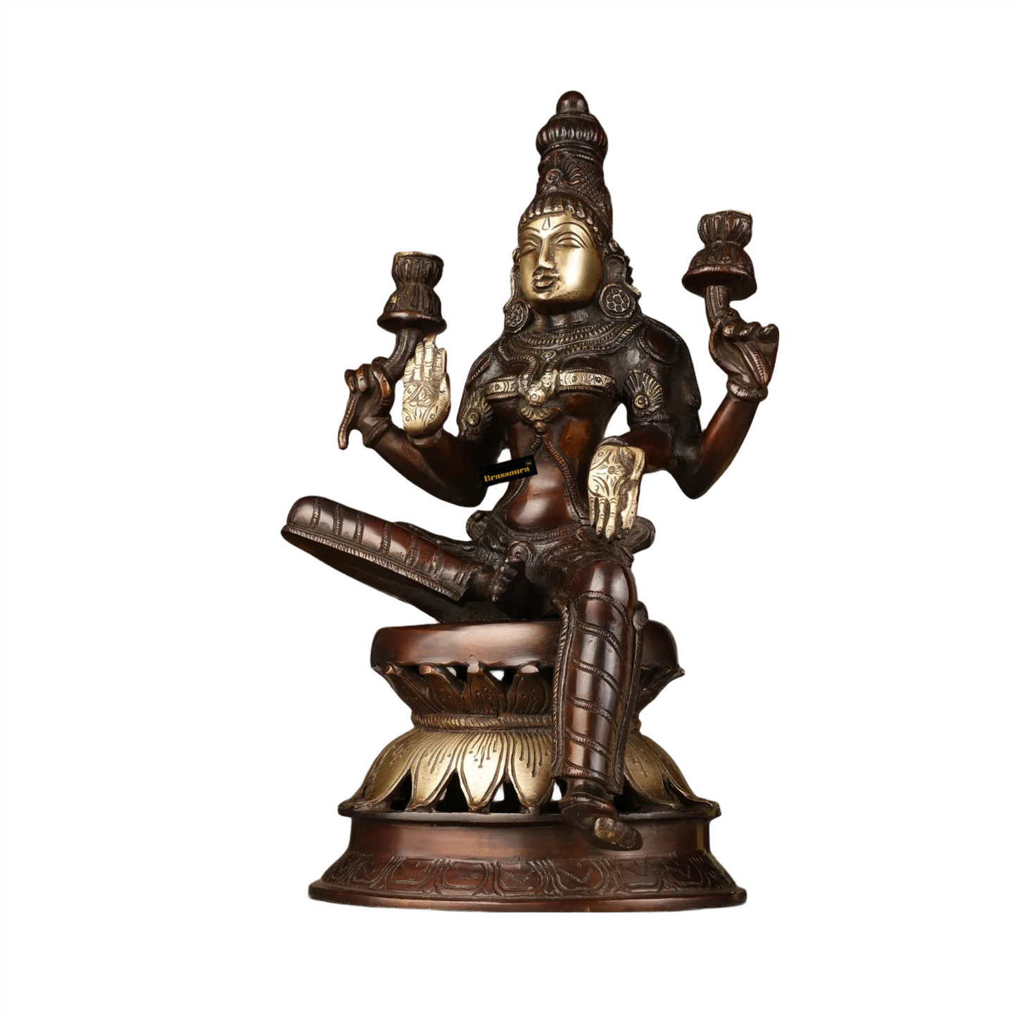 Brass Laxmi Idol for Home and Decor Height 12 Inches & Weight 4.5 Kgs