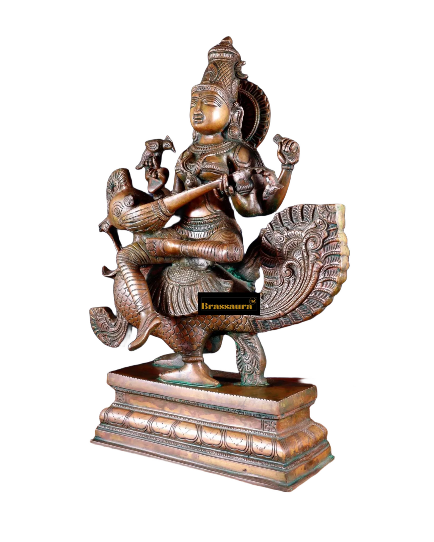 Brass Saraswati Idol for Home and Decor Height 20 Inches & Weight 16 Kgs