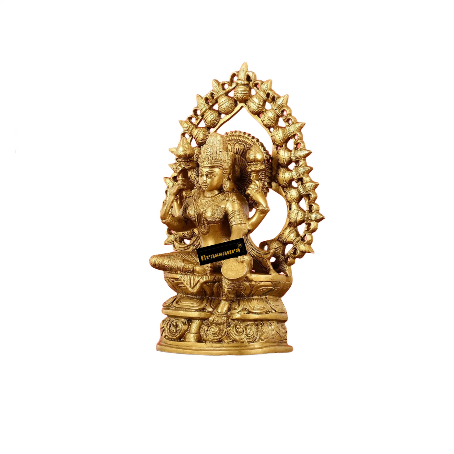 Brass Laxmi Idol for Home and Decor Height 10.5 Inches & Weight 3 Kgs