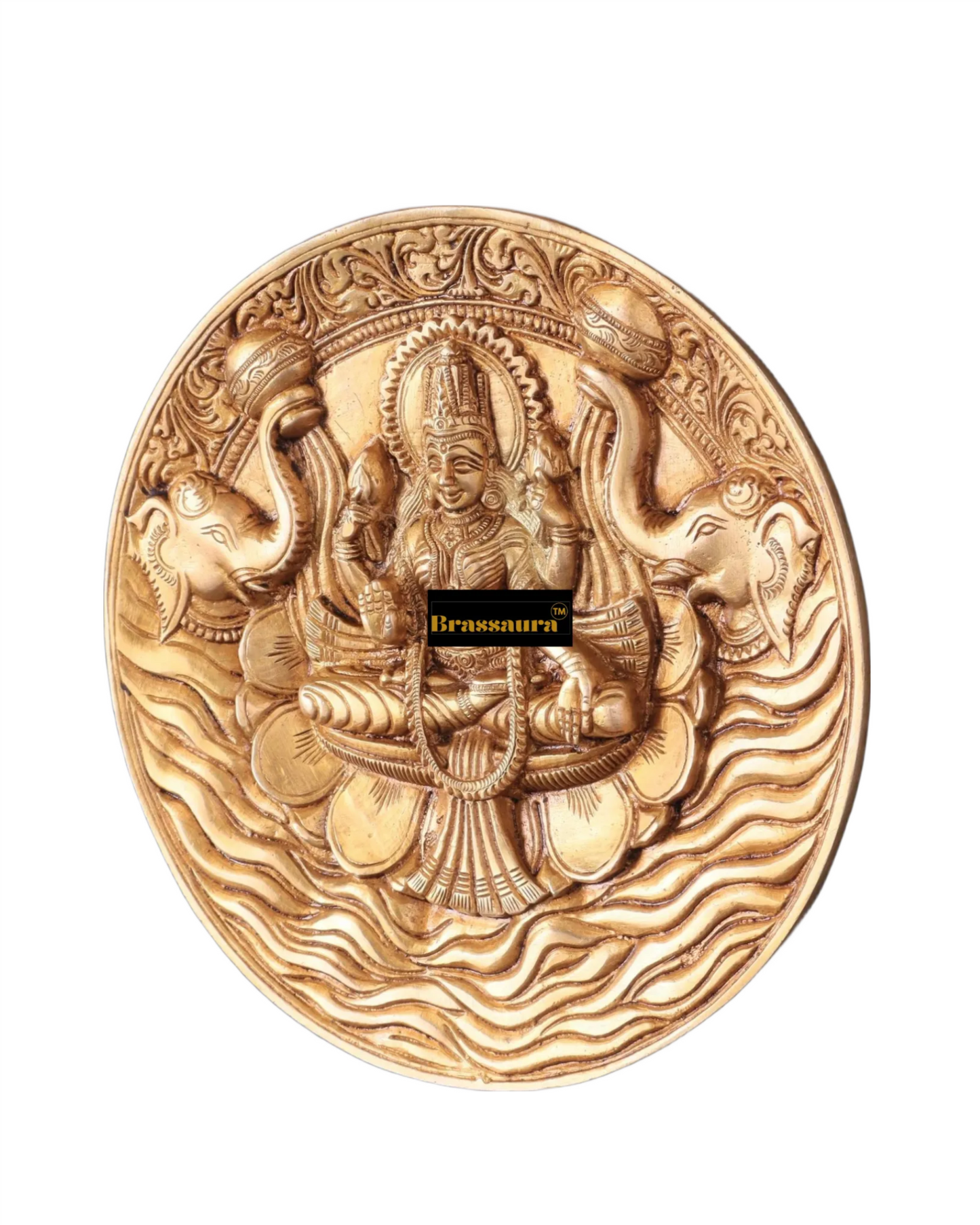 Brass Laxmi Wall Hanging for Home and Decor Home Height 7.5 Inches & Weight 1.2 Kgs