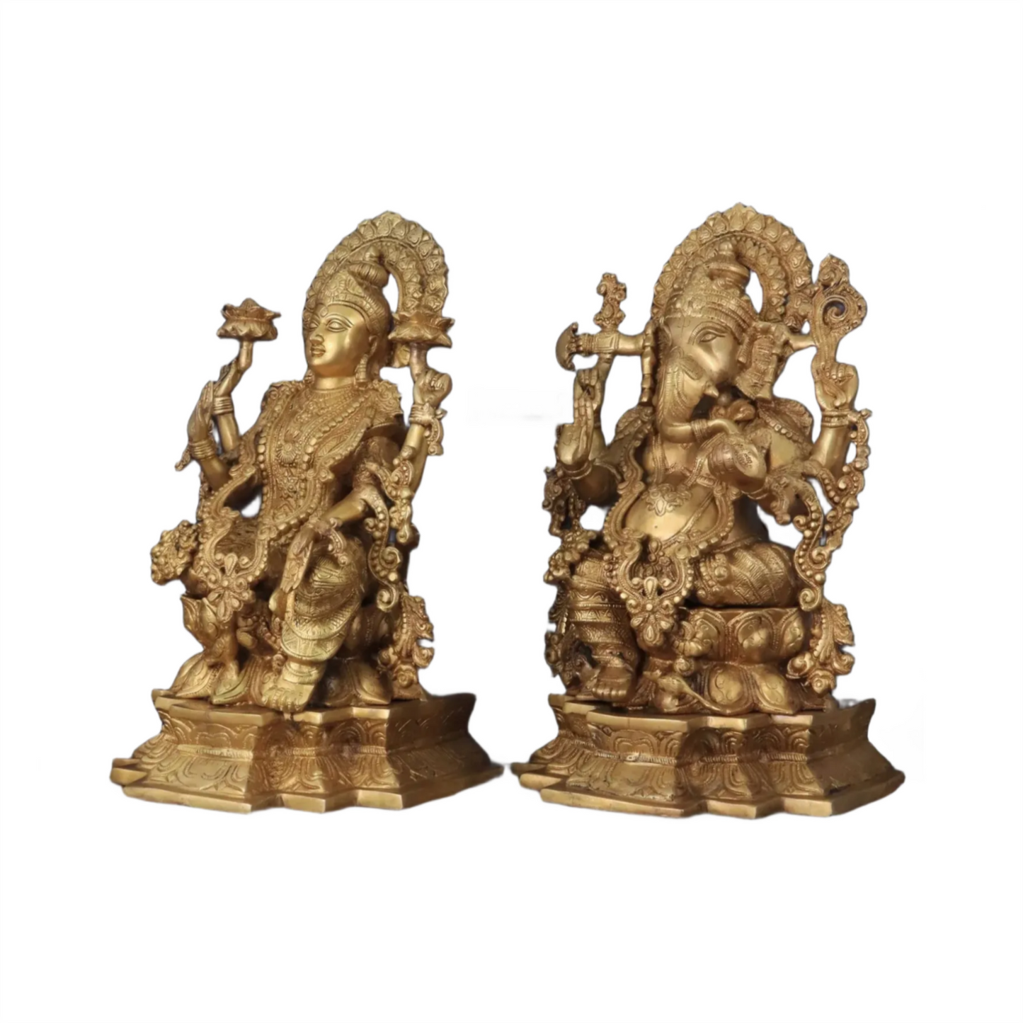 Brass Artistic Lakshmi Ganesh Height 18 Inches & Weight 40 Kgs