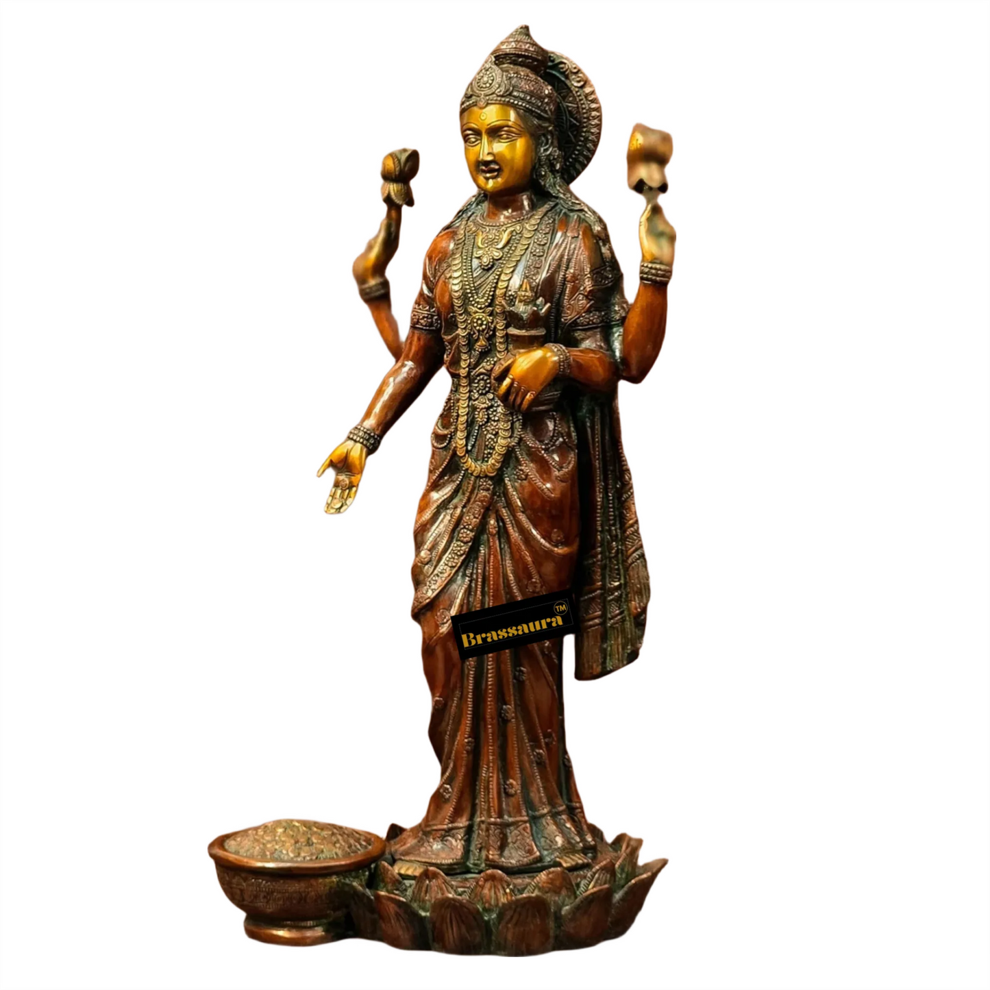 Brass Laxmi Idol for Home and Decor Height 25 Inches & Weight 18 Kgs