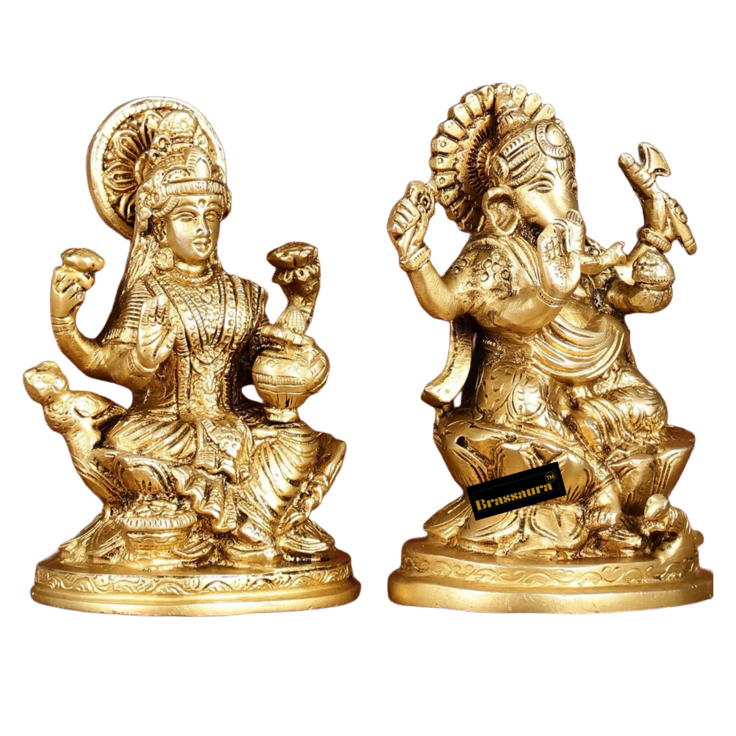 Brass Artistic Lakshmi Ganesh Height 5 Inches & Weight 2 kgs