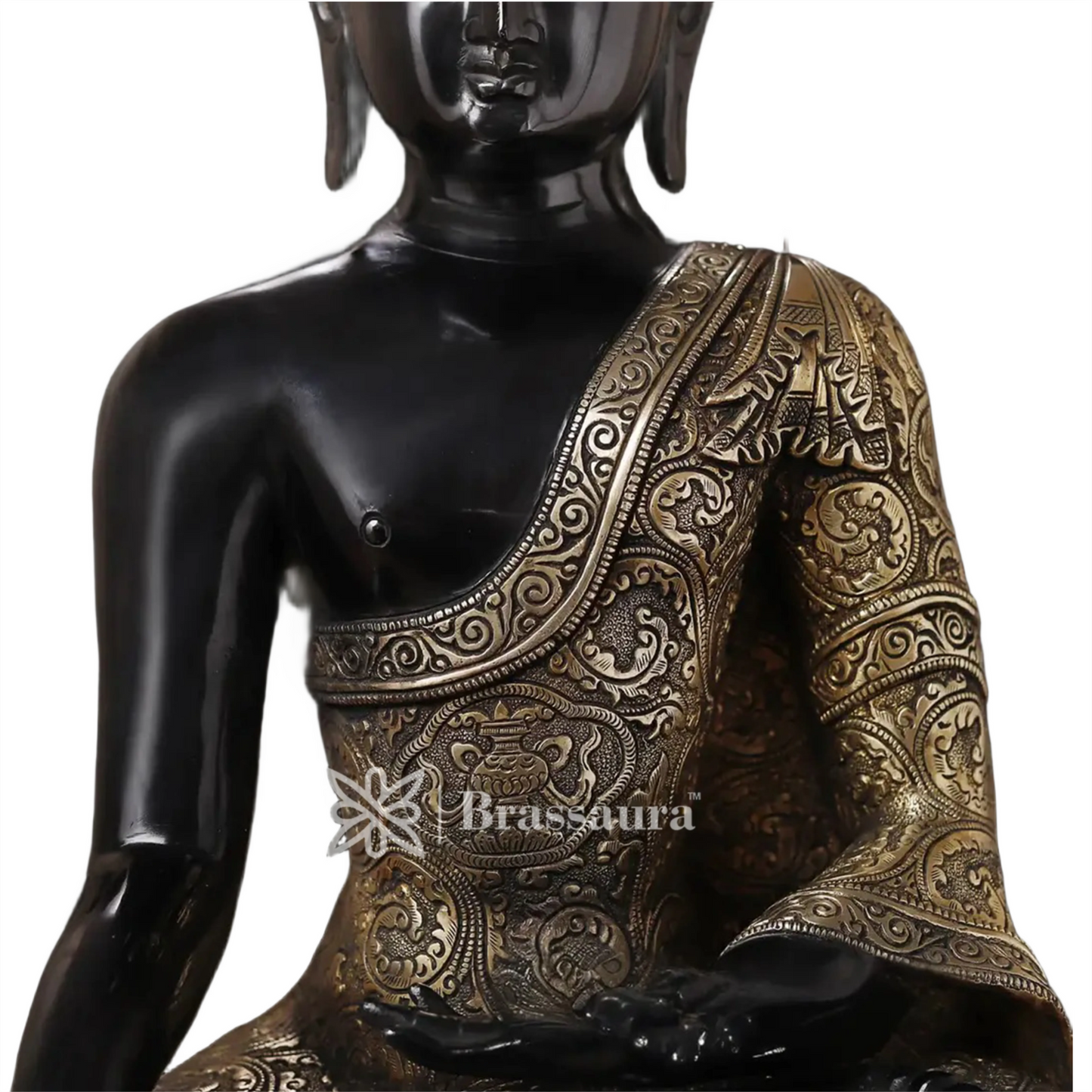 Brass Buddha For Home And Décor Weight 23.71 Kg Height 22 Inch