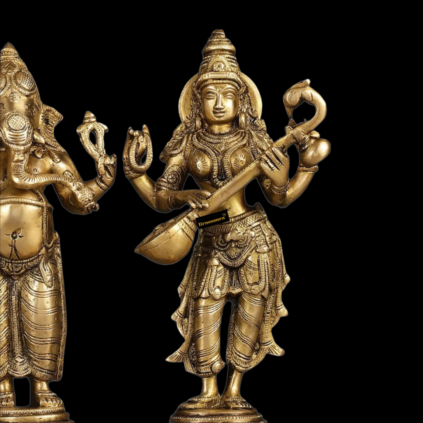 Brass Artistic Lakshmi Ganesh Height 10 Inches & Weight 9 Kgs