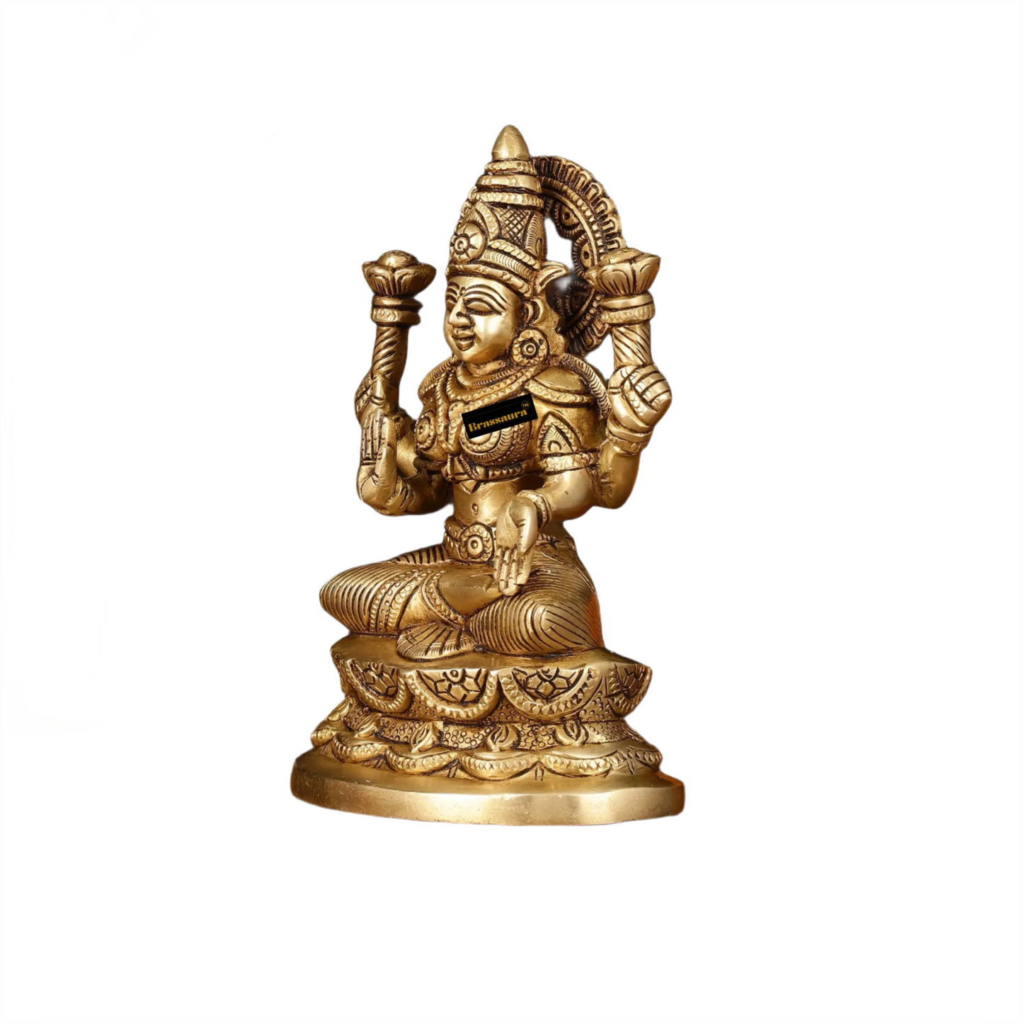 Brass Laxmi Idol for Home and Decor Height 7 Inches & Weight 2 Kgs