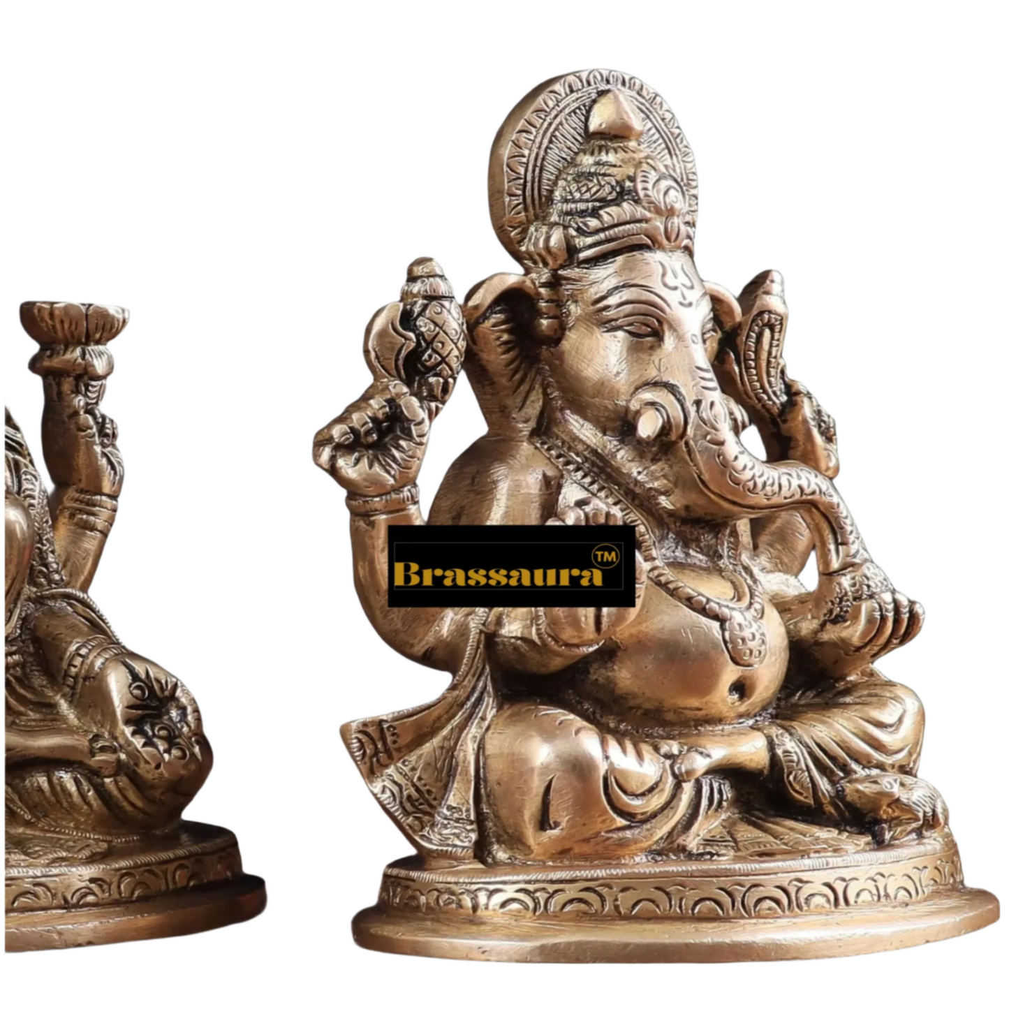 Brass Artistic Lakshmi Ganesh Height 6 Inches & Weight 2.6 Kg