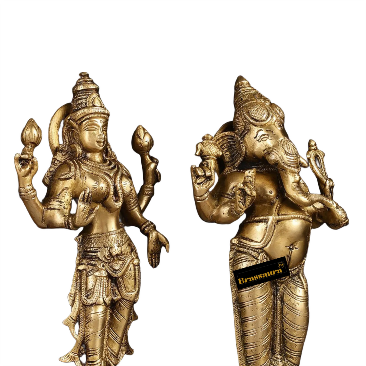Brass Artistic Lakshmi Ganesh Weight 9 kg & Height 10 Inch