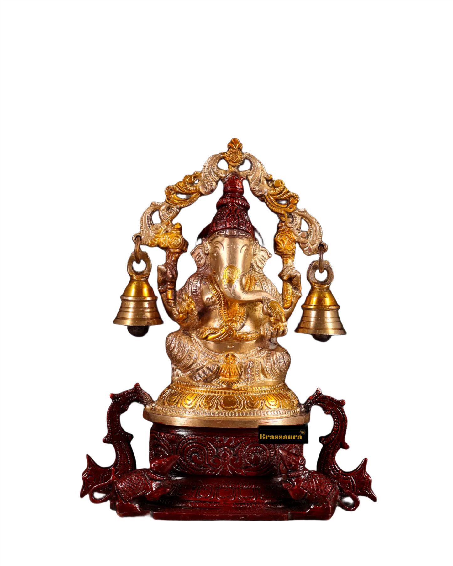 Brass Antique Lakshmi Ganesh Saraswati Height 8.2 Inches & Weight 6.51 Kgs