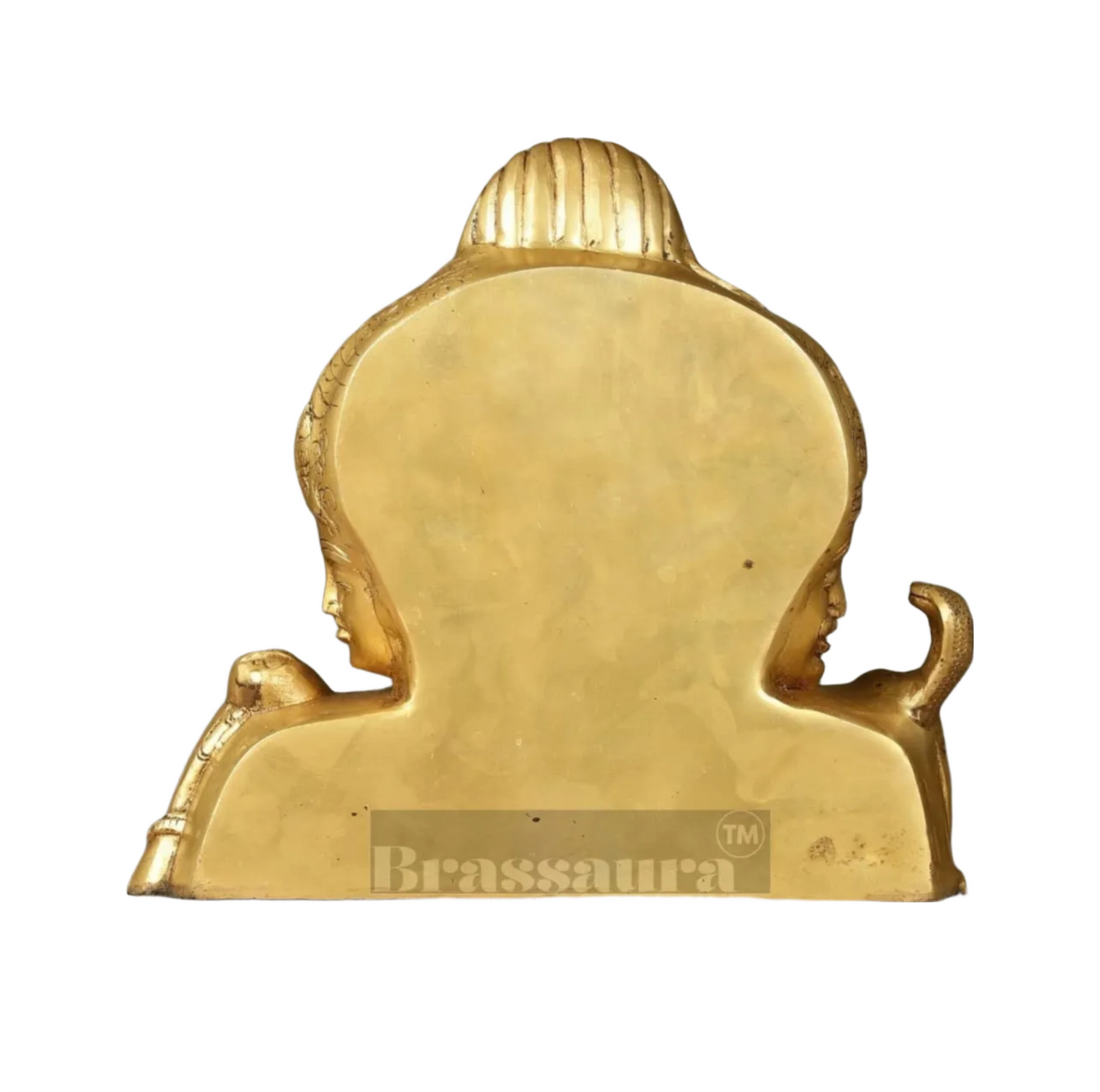 Brassaura™ Brass Superfine Trimurti Bust Statue – Brahma, Vishnu & Mahesh | 9.5 Inch, 4.6 Kgs