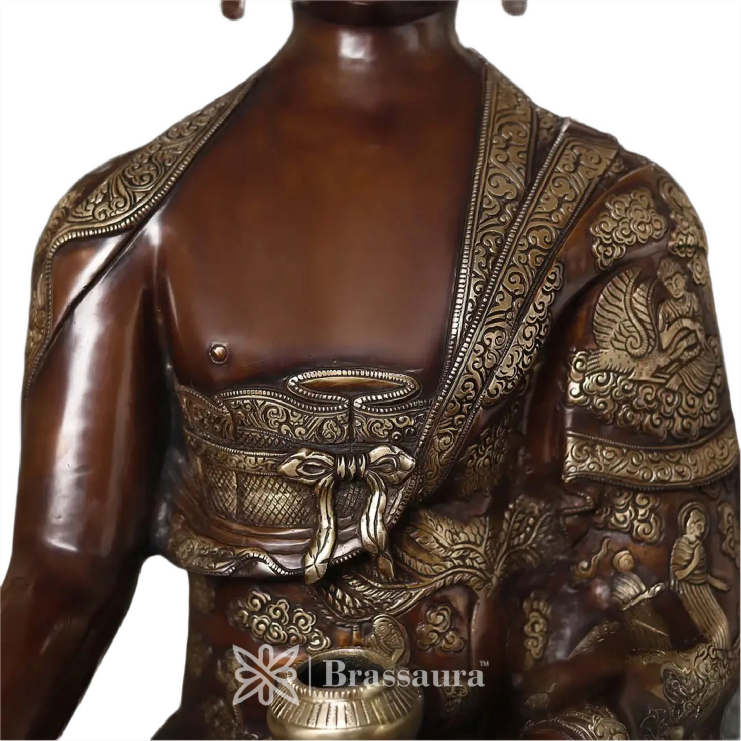 Brass Buddha For Home And Décor Weight 52 kg Height 34 Inch