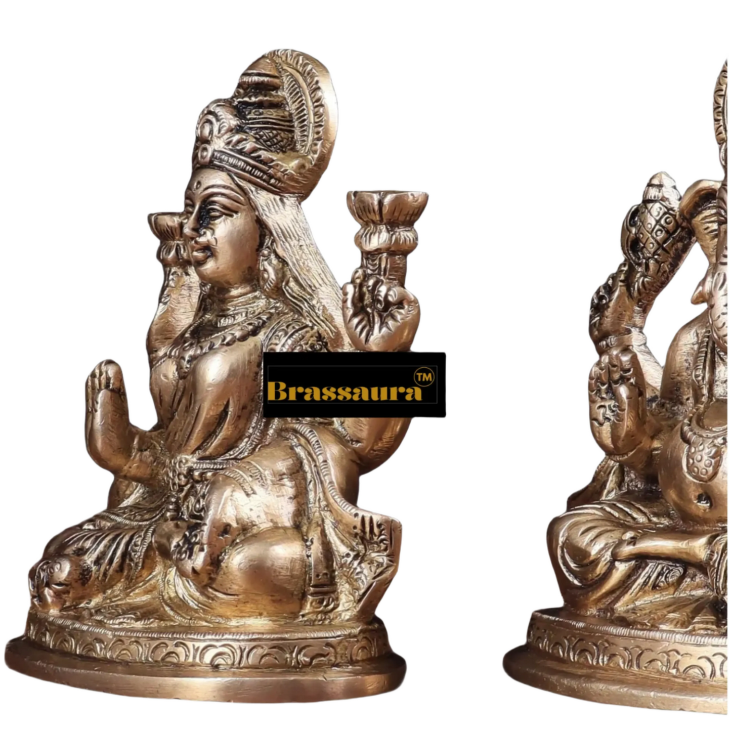 Brass Artistic Lakshmi Ganesh Height 6 Inches & Weight 2.6 Kg