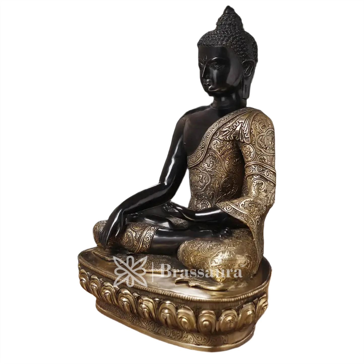 Brass Buddha For Home And Décor Weight 23.71 Kg Height 22 Inch