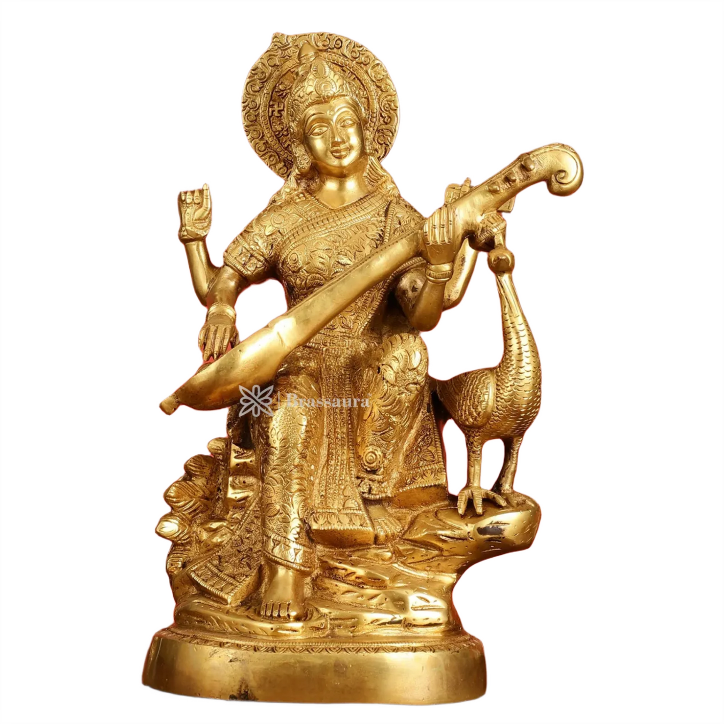 Brass Saraswati Idol for Home and Decor Height 15 Inches & Weight 10 Kgs