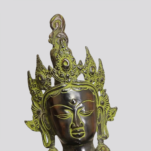 ब्रासाउरा® खड़ी तारा देवी | पीतल की मूर्ति | ऊंचाई 30.5 इंच और वज़न 8.23 किग्रा