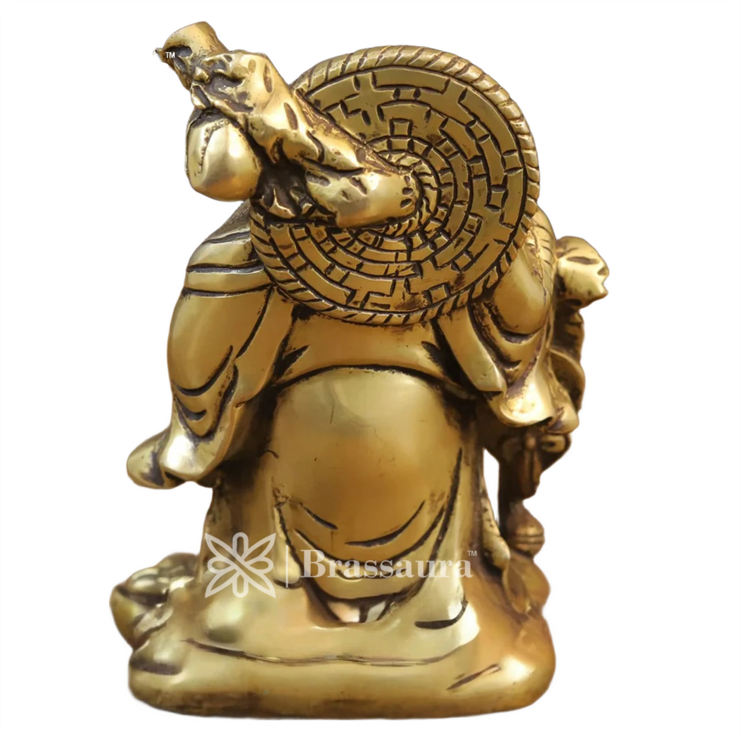 Brass Laughing Buddha For Home And Décor Weight 3.12 Kg Height 8.5 Inch